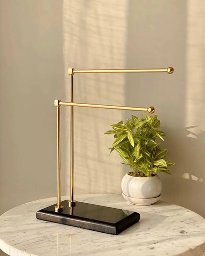 Melrose Hand Towel Stand Black & Gold