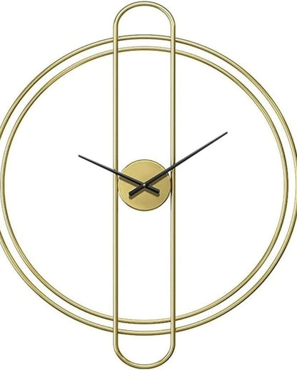 Black Double Ring Capsule Metal Wall Clock