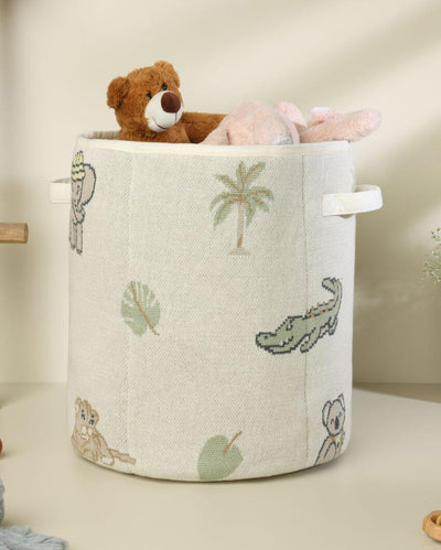 Animal Kingdom Printed Storage Basket | 10 x 19 inches