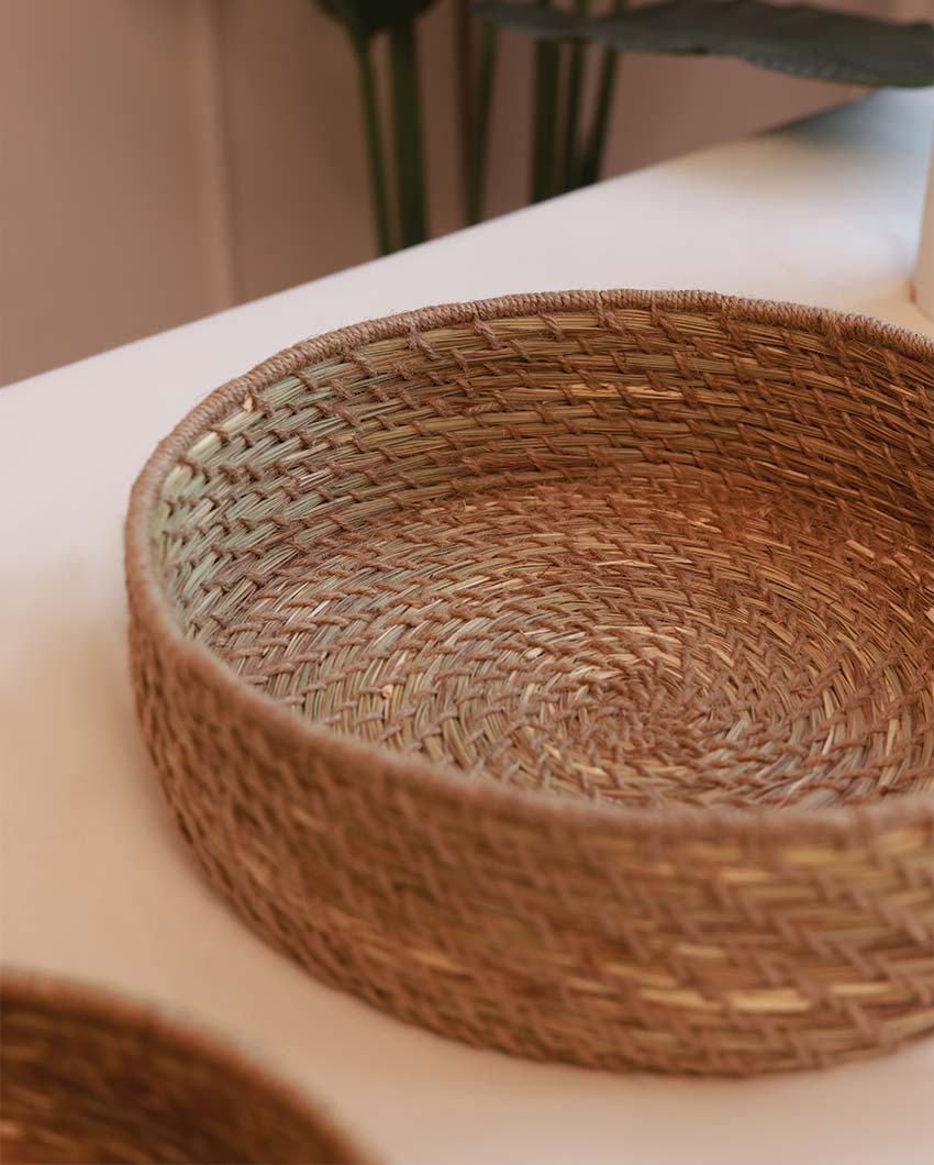 Sabai & Jute Natural Utility Baskets | Set of 2