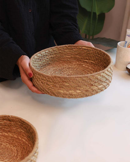 Sabai & Jute Natural Utility Baskets | Set of 2