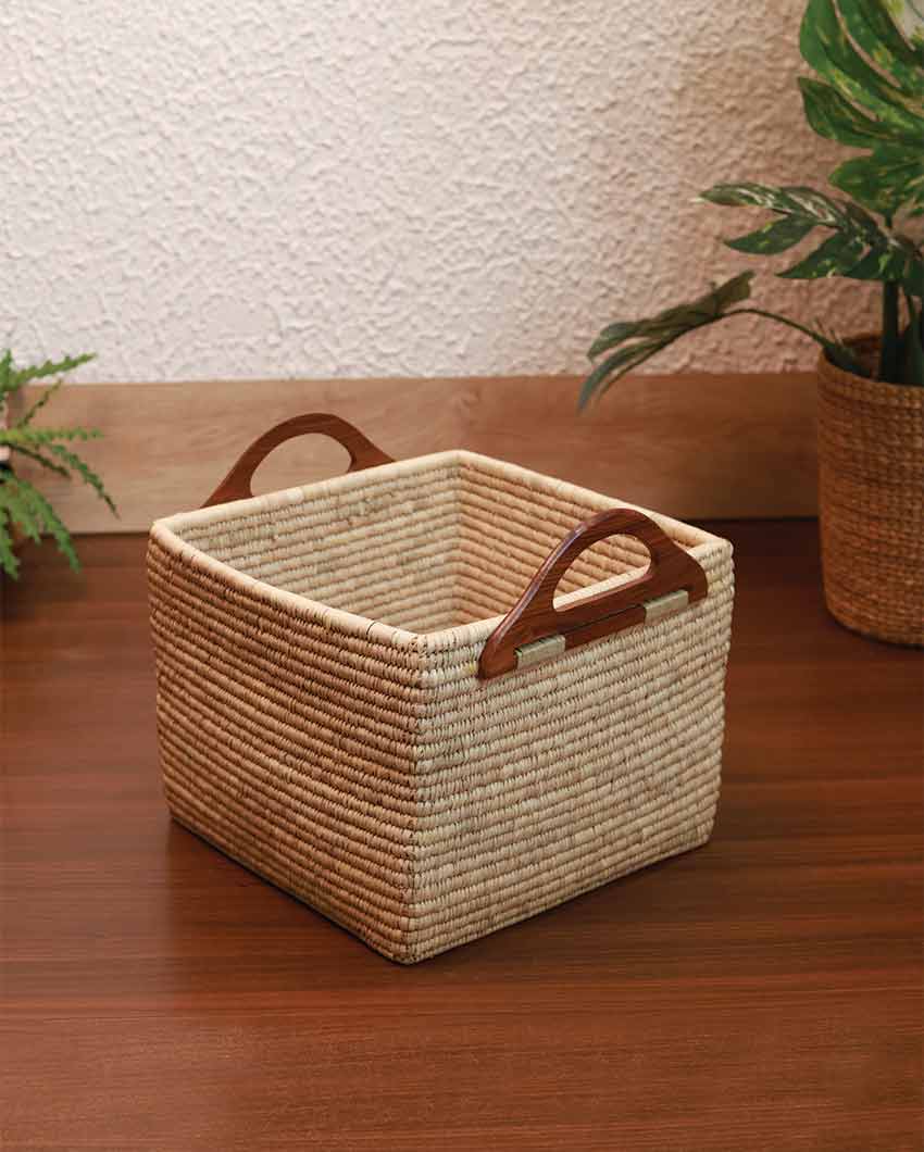 Classic Elegance Sabai & Palm Storage Basket