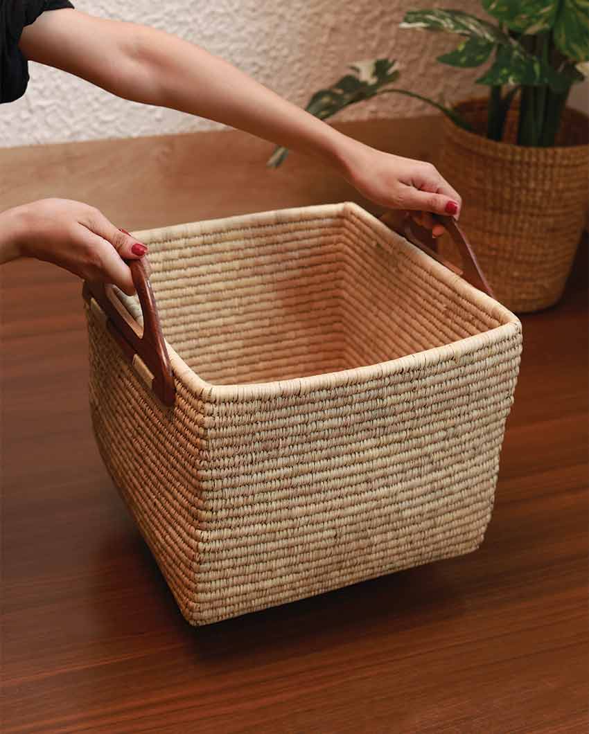 Classic Elegance Sabai & Palm Storage Basket