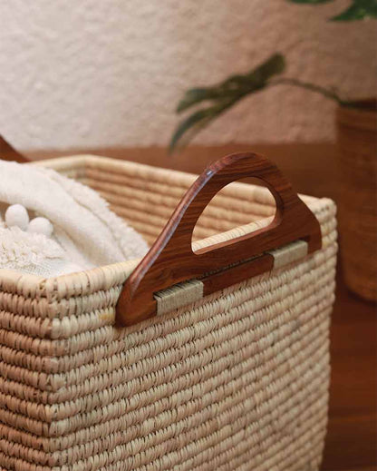 Classic Elegance Sabai & Palm Storage Basket