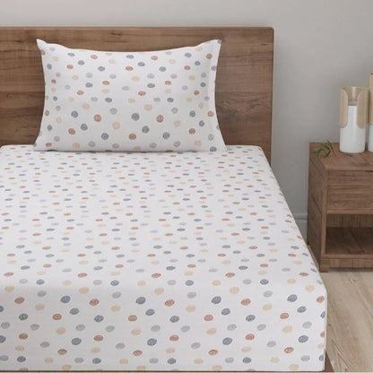 Grey Floral Exclusive Print Cotton Satin Bedding Set Single Size