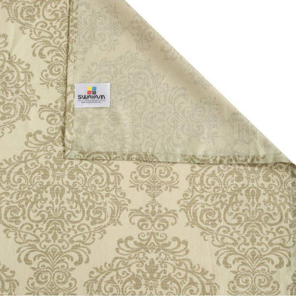 Fancy Beige Floral Exclusive Print Cotton Satin Bedding Set Single Size