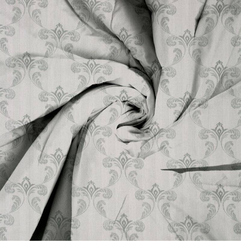 Grey Floral Exclusive Print Cotton Satin Bedding Set Single Size