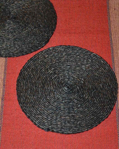 Rustic Sabai Grass & Palm Round Trivets | Set Of 2