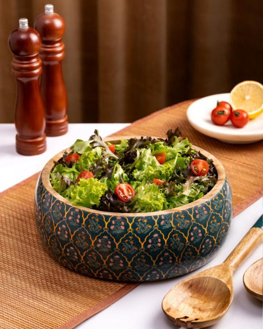 Sami Wooden Salad Bowl With Server Set