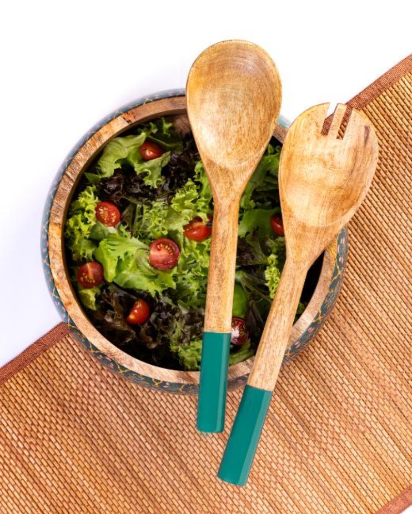Sami Wooden Salad Bowl With Server Set