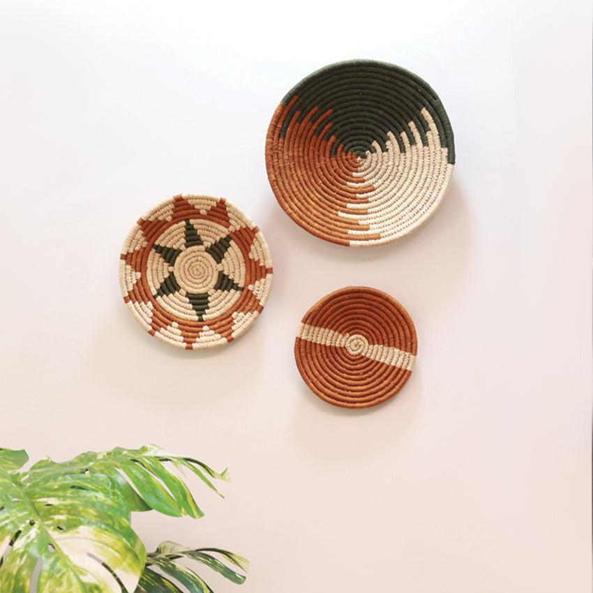 Breathtaking Sabai & Palm Wall Baskets | Set Of 3