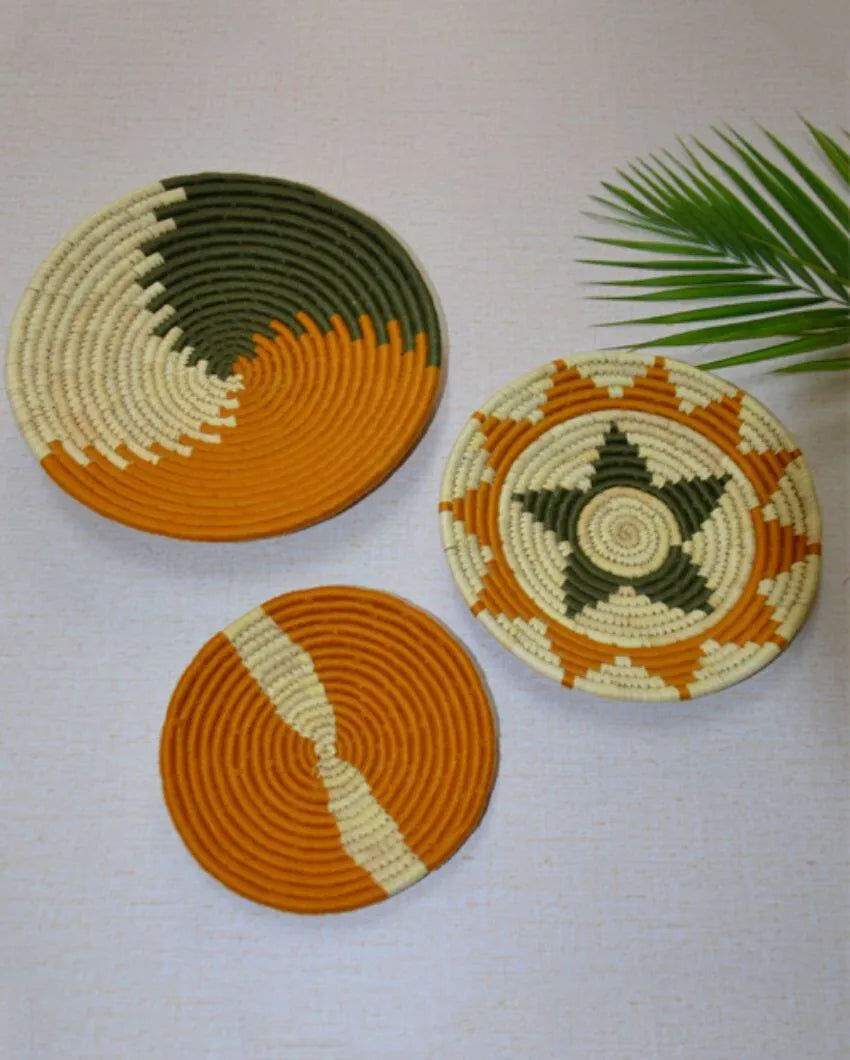 Breathtaking Sabai & Palm Wall Baskets | Set Of 3