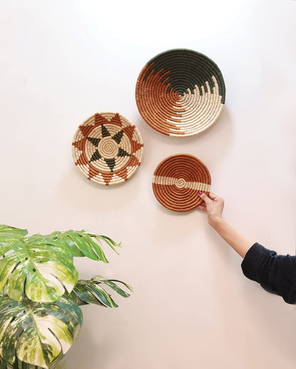 Breathtaking Sabai & Palm Wall Baskets | Set Of 3