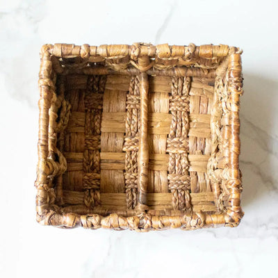 Fancy Water Hyacinth Woven Basket | 8 Inches Default Title