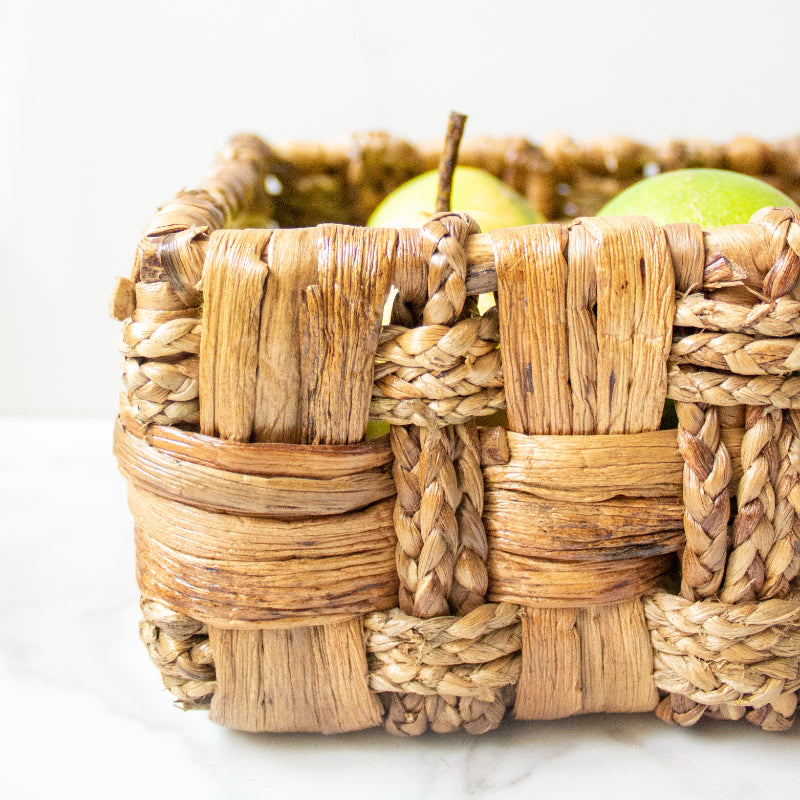 Fancy Water Hyacinth Woven Basket | 8 Inches Default Title