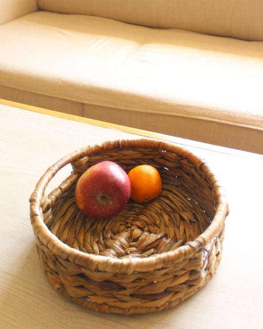 Concentric Woven Water Hyacinth Basket