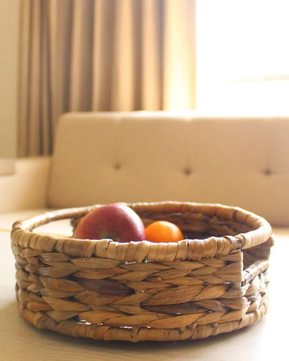 Concentric Woven Water Hyacinth Basket