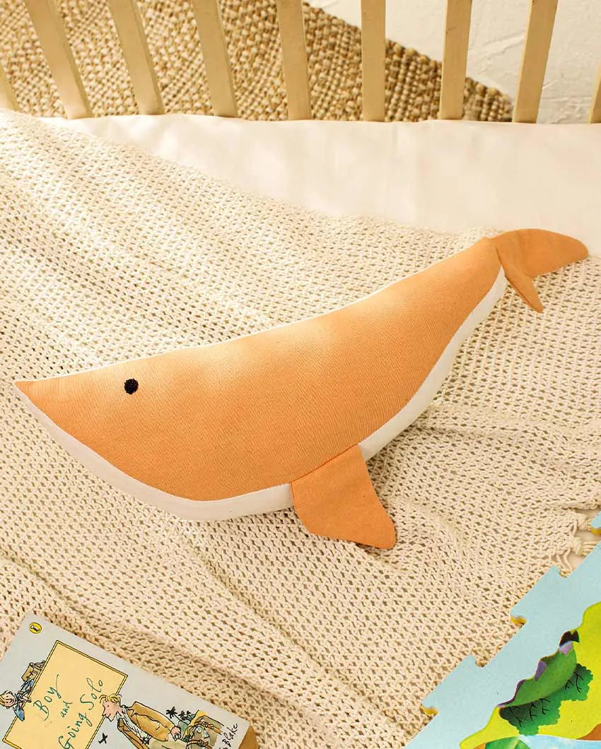 Mysterious Whale Cotton Cushion | 8x19 inches