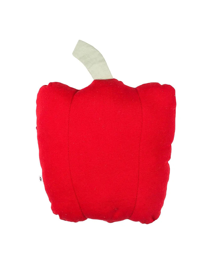 Tangy Bell Pepper Cotton Cushion | 11x12 inches