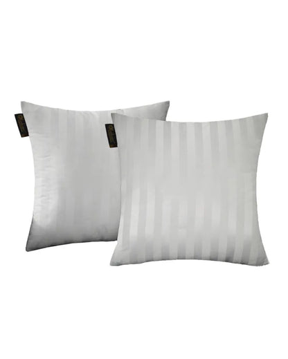 Modern Stripe Polyester Cushion Covers | Set of 2 | 12x12 Inches