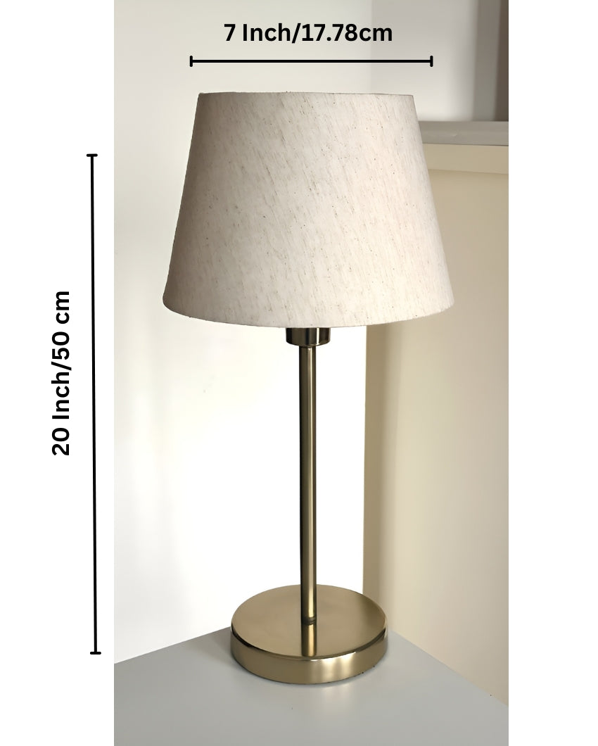 Elegant Off-White Tapered Shade Finish Table Lamp | 7 x 20 inches