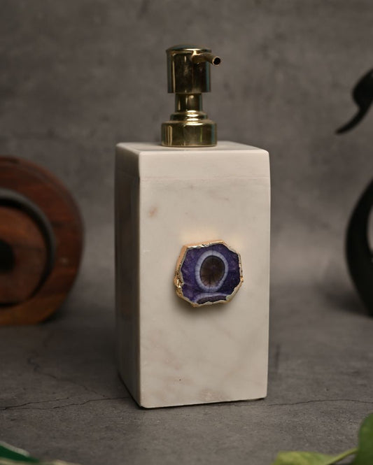 Illuminating Purple Agate Marble Soap Dispenser For Bathroom