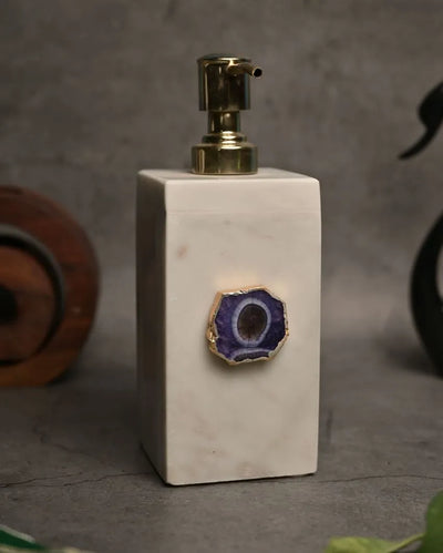 Illuminating Purple Agate Marble Soap Dispenser For Bathroom