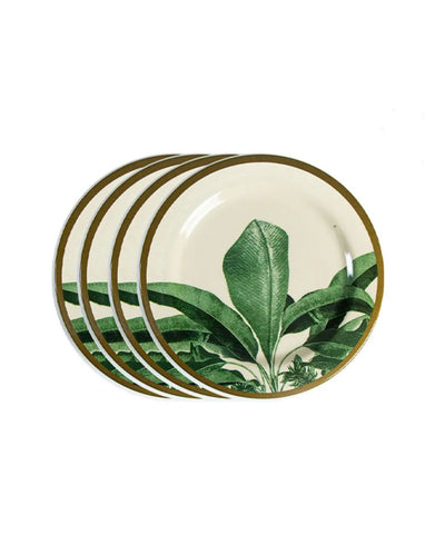 Green Leaf Non Toxic Eco Friendly Bamboo Dinner Plates | 11 inches