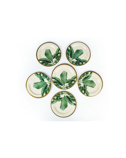Green Leaf Non Toxic Eco Friendly Bamboo Dinner Plates | 11 inches