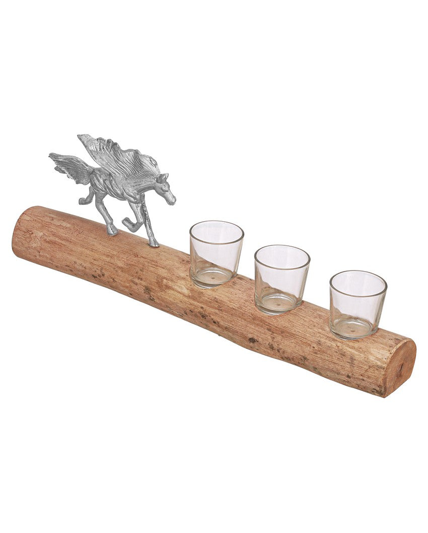 Unique Stallion Sips Shot Glasses with Stand | Pack of 4 | 7 x 2 x 3 inches