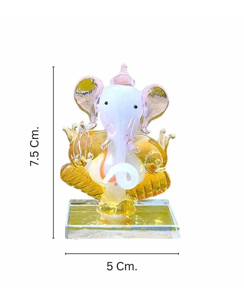 Divine Lord Ganpati Idols | Set of 3 | 3 x 2 inches