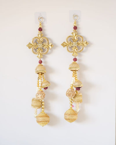 Opulent Wooden Golden Door Side Hanging | 1 Pair | 20 x 4 x 2 inches