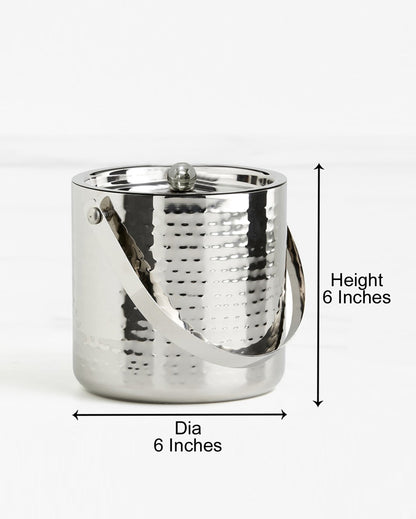 Premium Stainless Steel Double Wall Insulated Ice Bucket | 3.5 L