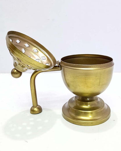 Decorative Metal Incense Holder | 5 x 4 x 6 inches