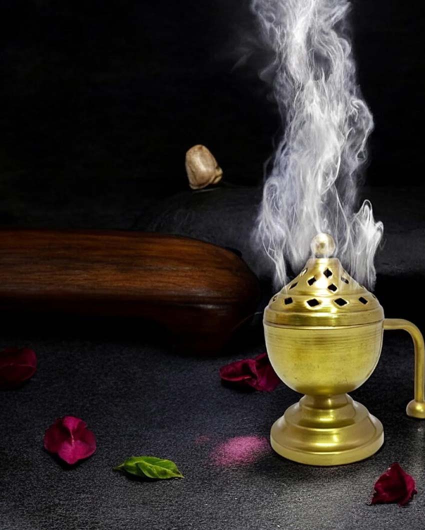 Decorative Metal Incense Holder | 5 x 4 x 6 inches