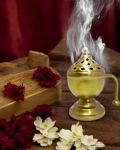 Decorative Metal Incense Holder | 5 x 4 x 6 inches