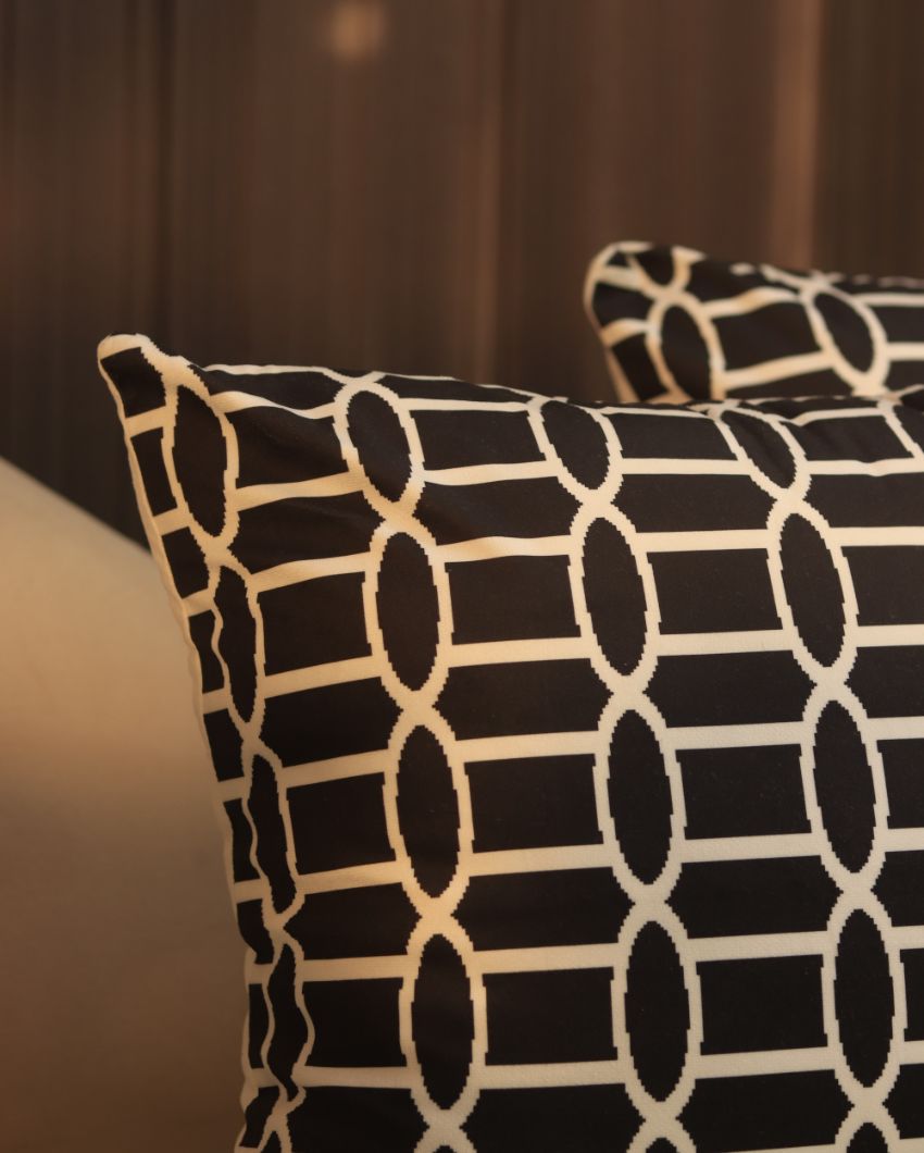 Lavish Design Printed Cushion Covers | Set of 2 | 16 X 16 Inches