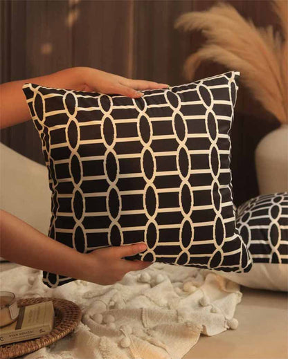 Lavish Design Printed Cushion Covers | Set of 2 | 16 X 16 Inches