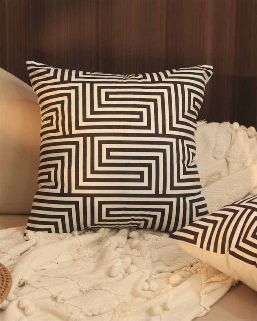 Puzzle Design Printed Cushion Covers | Set of 2 | 16 X 16 Inches