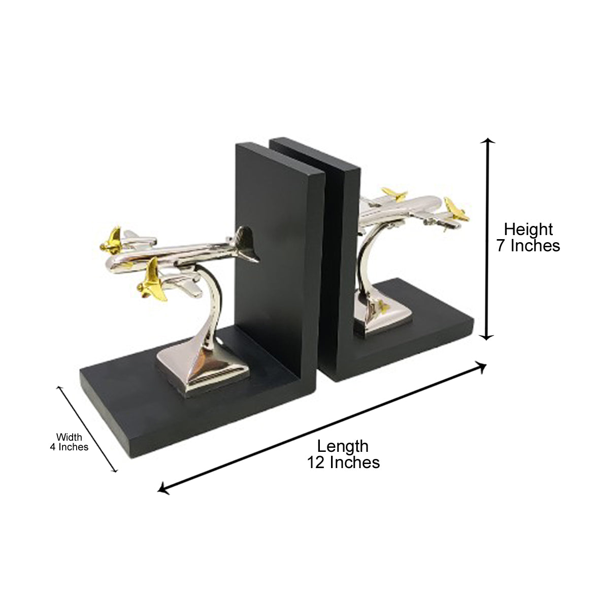 Fighter Jet Shape Book End Stopper Showpiece Style 1