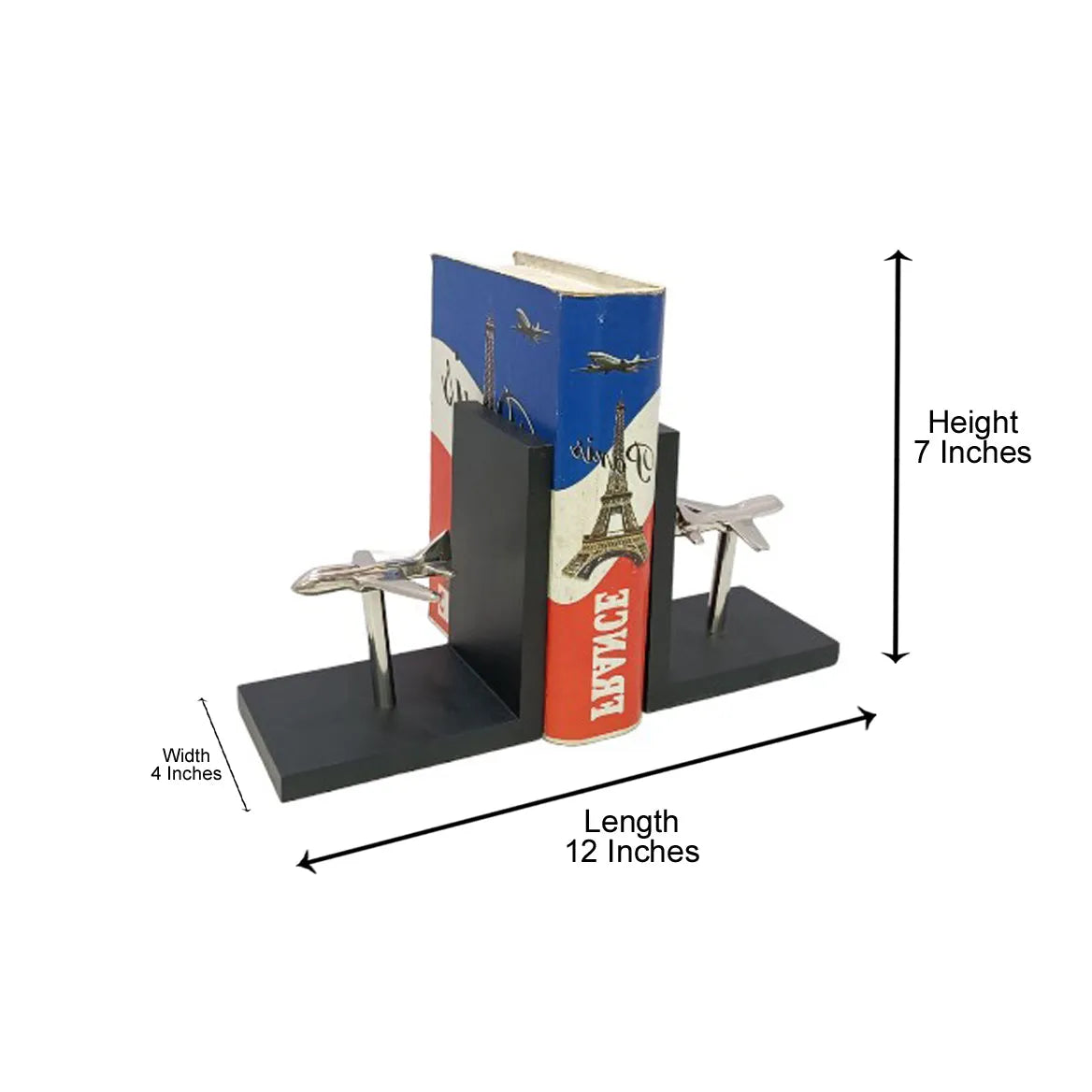 Fighter Jet Shape Book End Stopper Showpiece Style 2