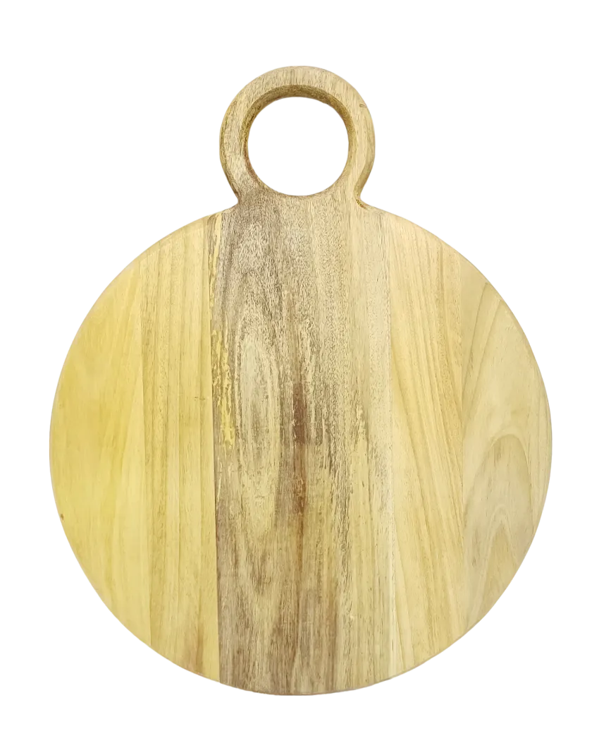 Farmhouse Round Wooden Platter | 15 Inch