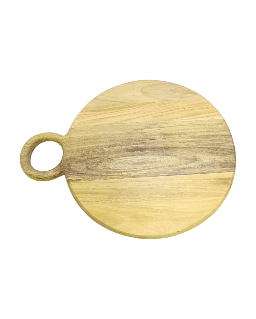 Farmhouse Round Wooden Platter | 15 Inch