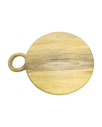 Farmhouse Round Wooden Platter | 15 Inch