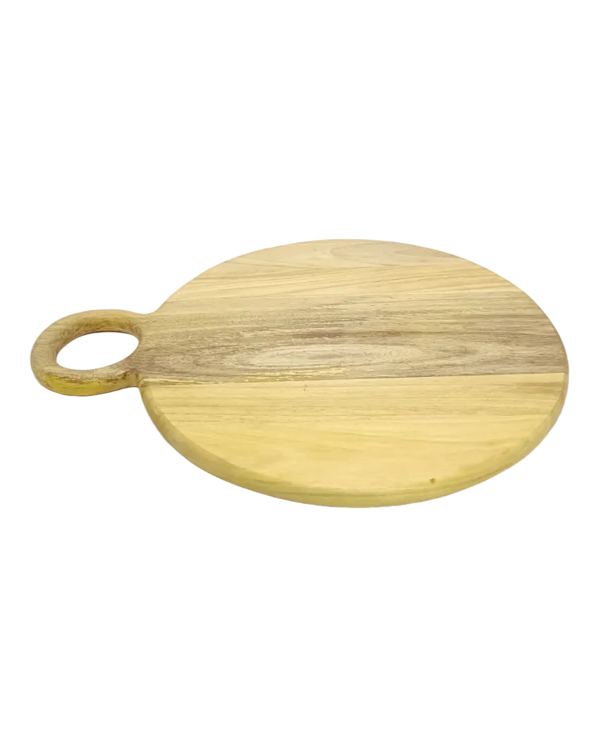 Farmhouse Round Wooden Platter | 15 Inch