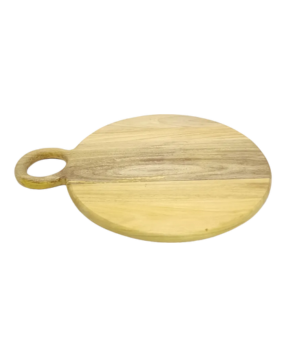 Farmhouse Round Wooden Platter | 15 Inch