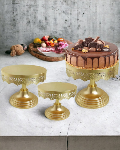 Classy Iron Cake Server | Set of 3