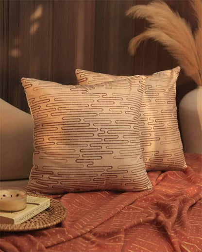 Distinctive Design Printed Cushion Covers | Set of 2 | 16 X 16 Inches