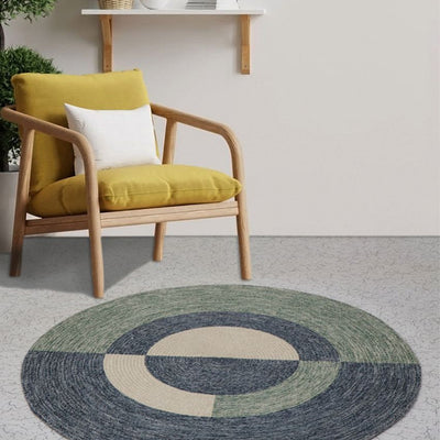 Vibrant Prints Round Cotton Rug | 35 inches