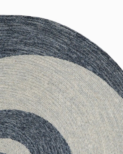 Round Cotton Rug with Bold Prints | 35 inches